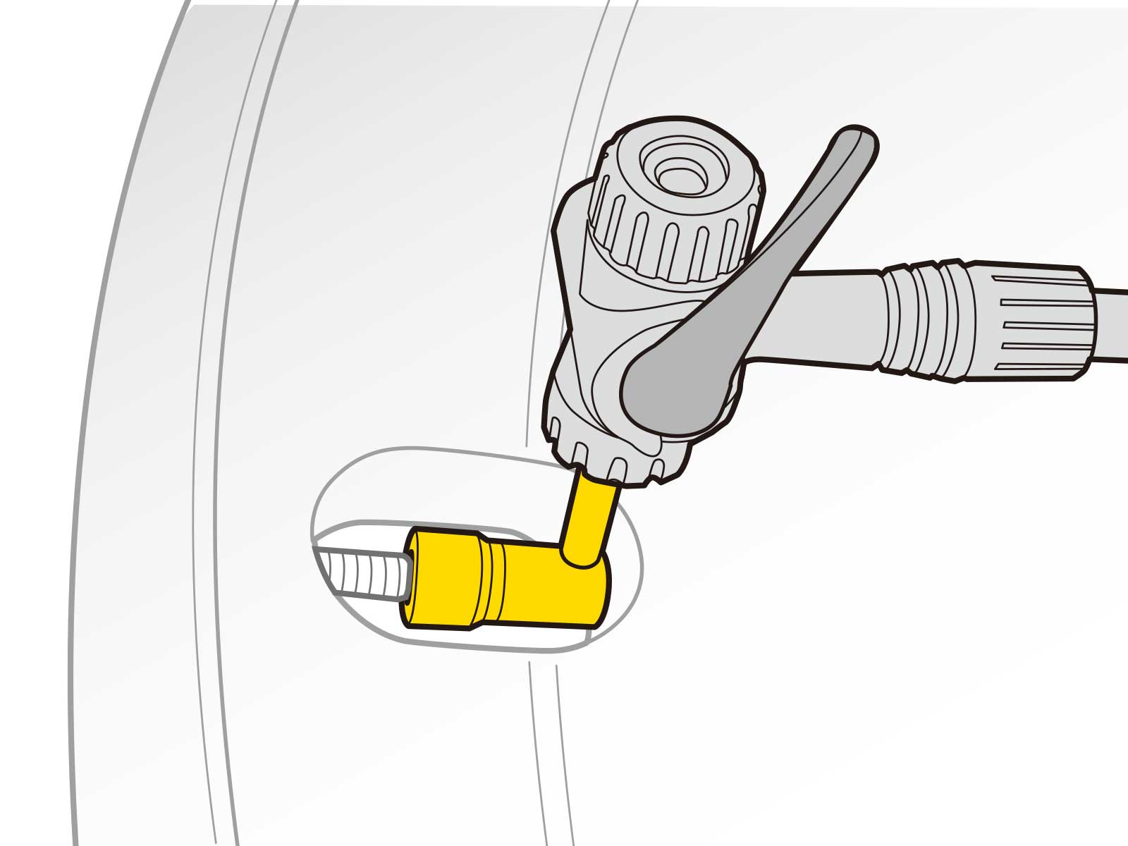 Topeak Pressure-Rite Presta Valve Adapter