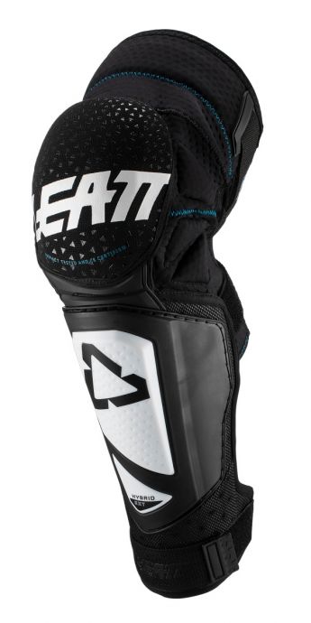 LEATT KNEE AND SHIN GUARD 3DF HYBRID EXT [WHITE/BLACK] JUNIOR V19