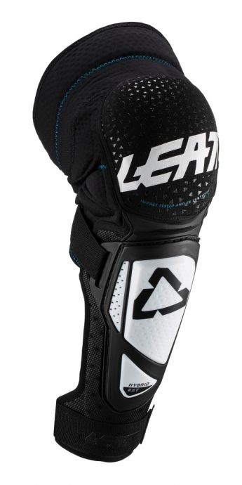 LEATT KNEE AND SHIN GUARD 3DF HYBRID EXT [WHITE/BLACK] JUNIOR V19